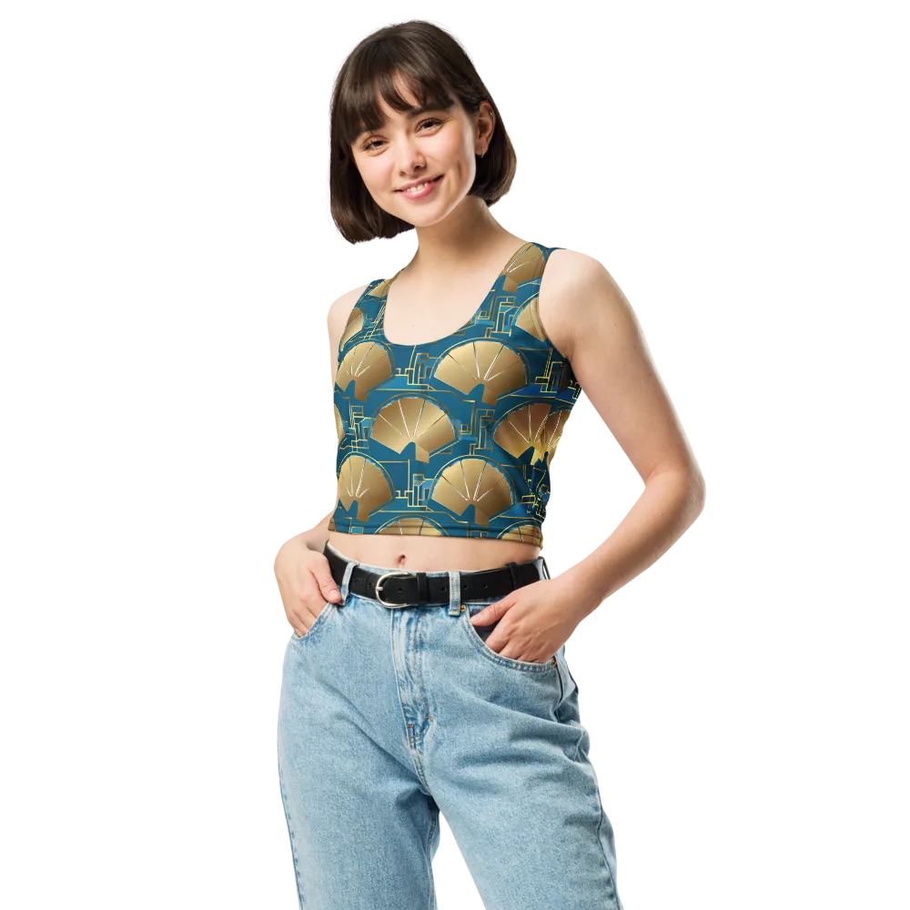 Art Deco Radiance on Crop Top — Front
