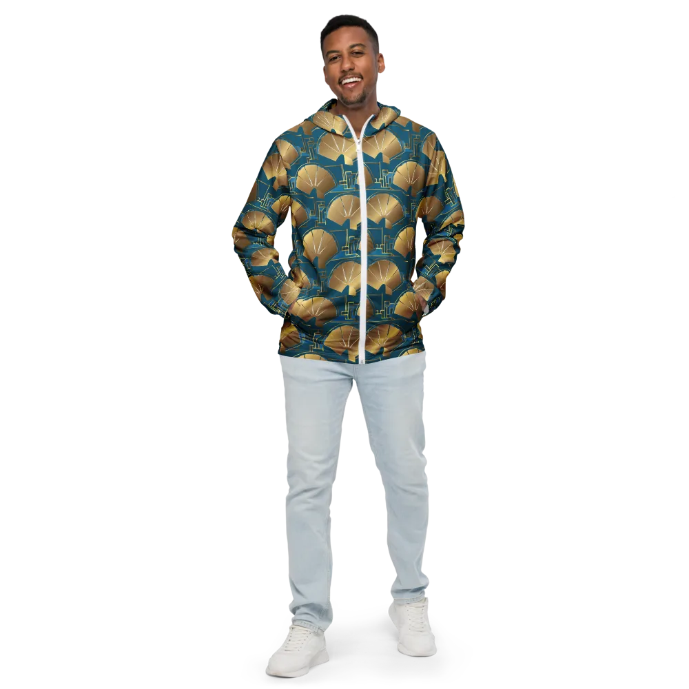 Art Deco Radiance on Men's Windbreaker — Front