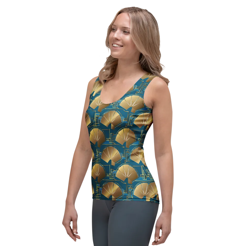 Art Deco Radiance on Women's Tank Top — Left Front