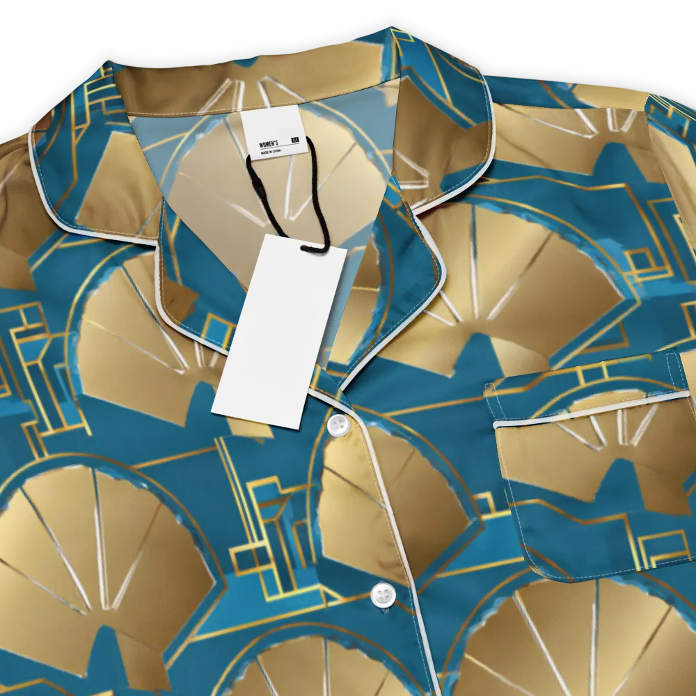 Art Deco Radiance on Women's Short Sleeve Pajama Top — Product details