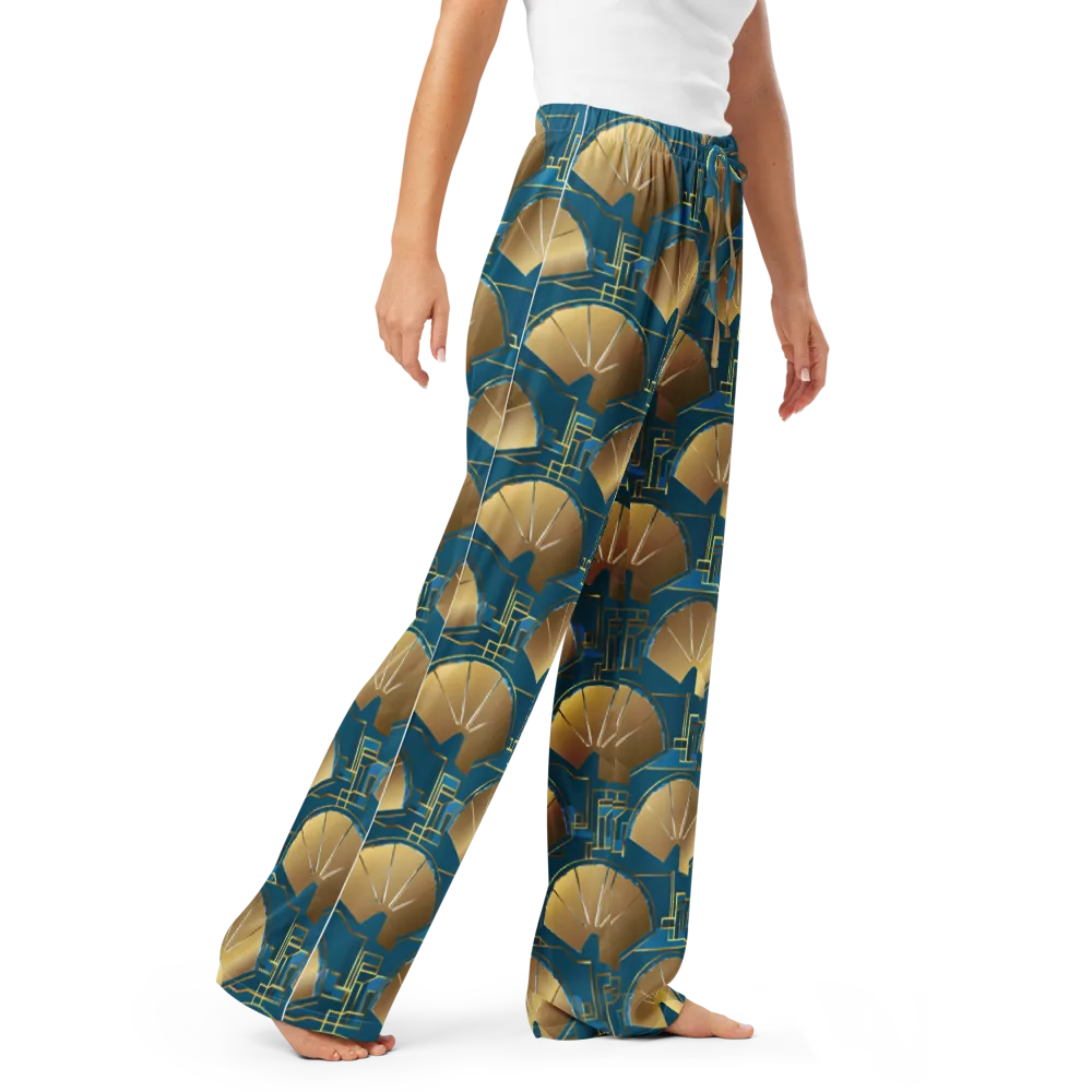 Art Deco Radiance on Women's Pajama Pants — Right Front