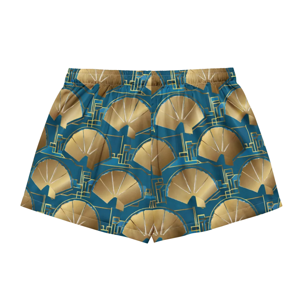 Art Deco Radiance on Women's Pajama Shorts — Back