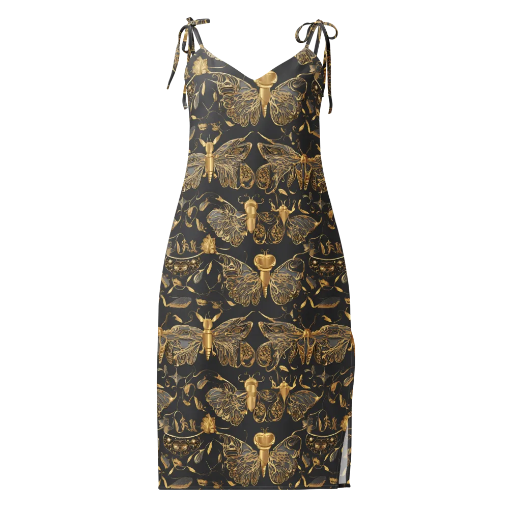 Gilded Entomology on Slip Dress — Front