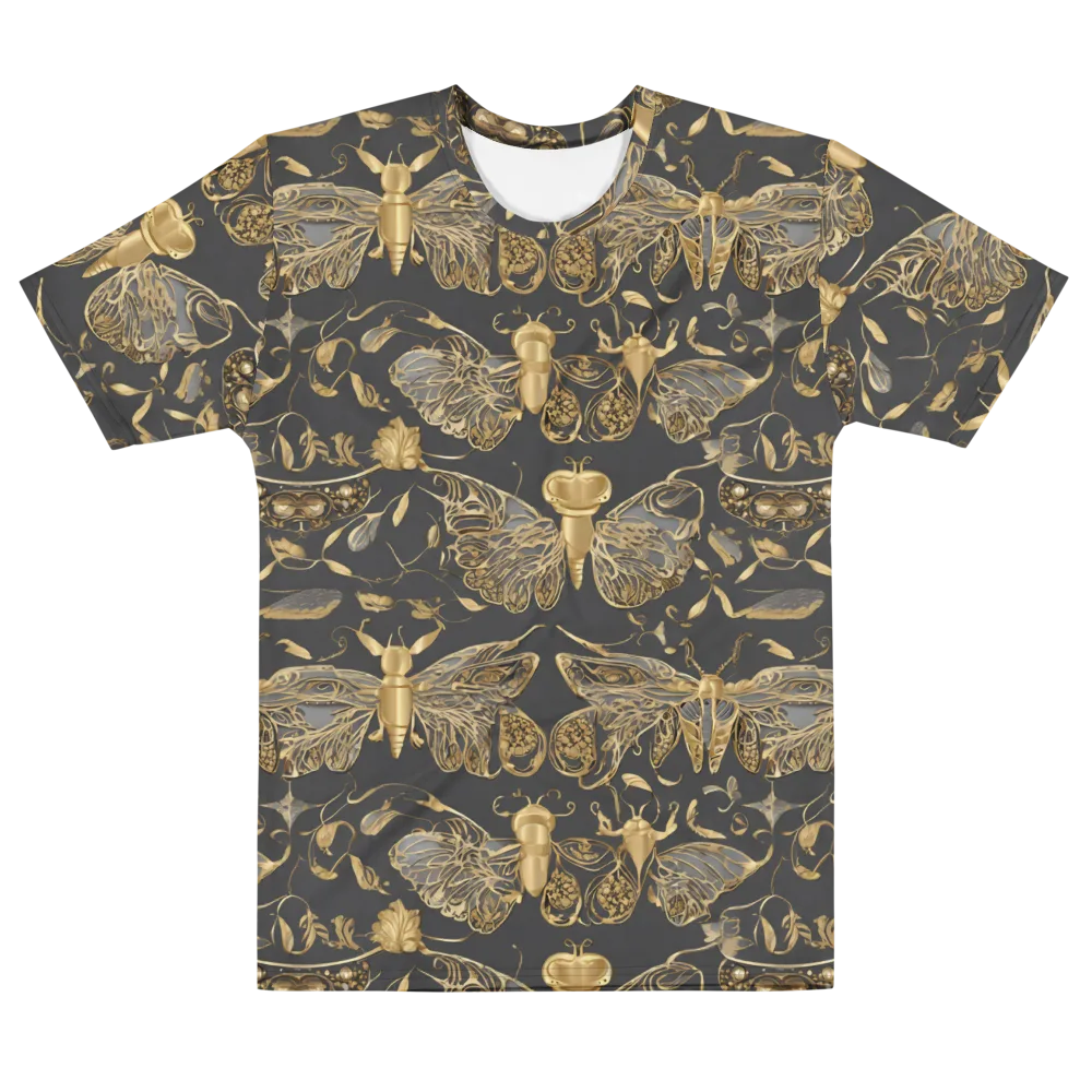 Gilded Entomology on Men's Cotton Crew Neck T-Shirt — Front