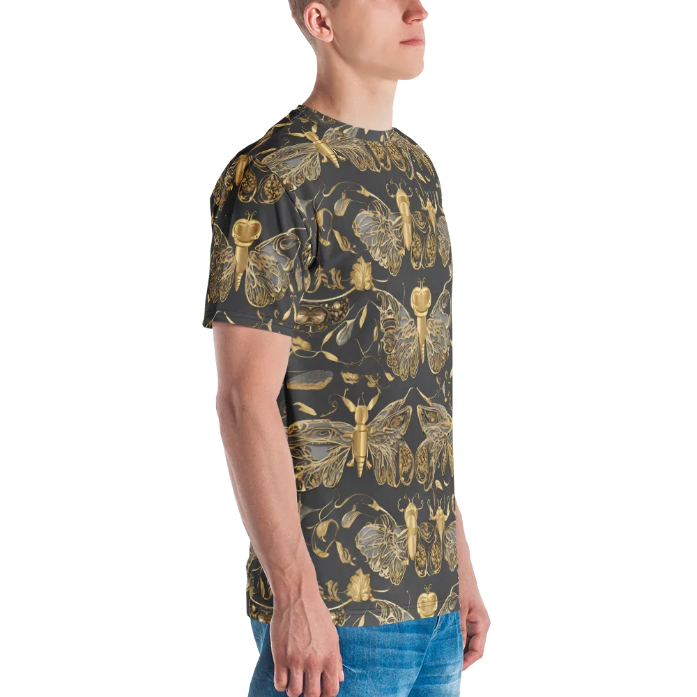 Gilded Entomology on Men's Crew Neck T-Shirt — Right