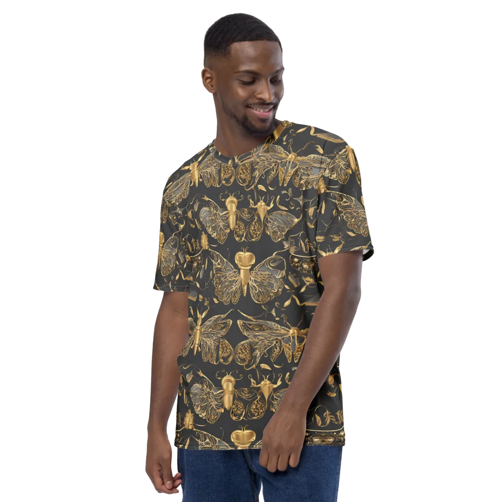 Gilded Entomology on Men's Crew Neck T-Shirt — Left