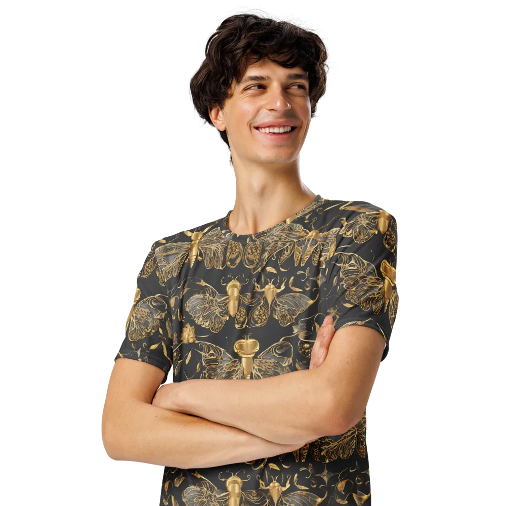 Gilded Entomology on Men's Crew Neck T-Shirt — Left Front