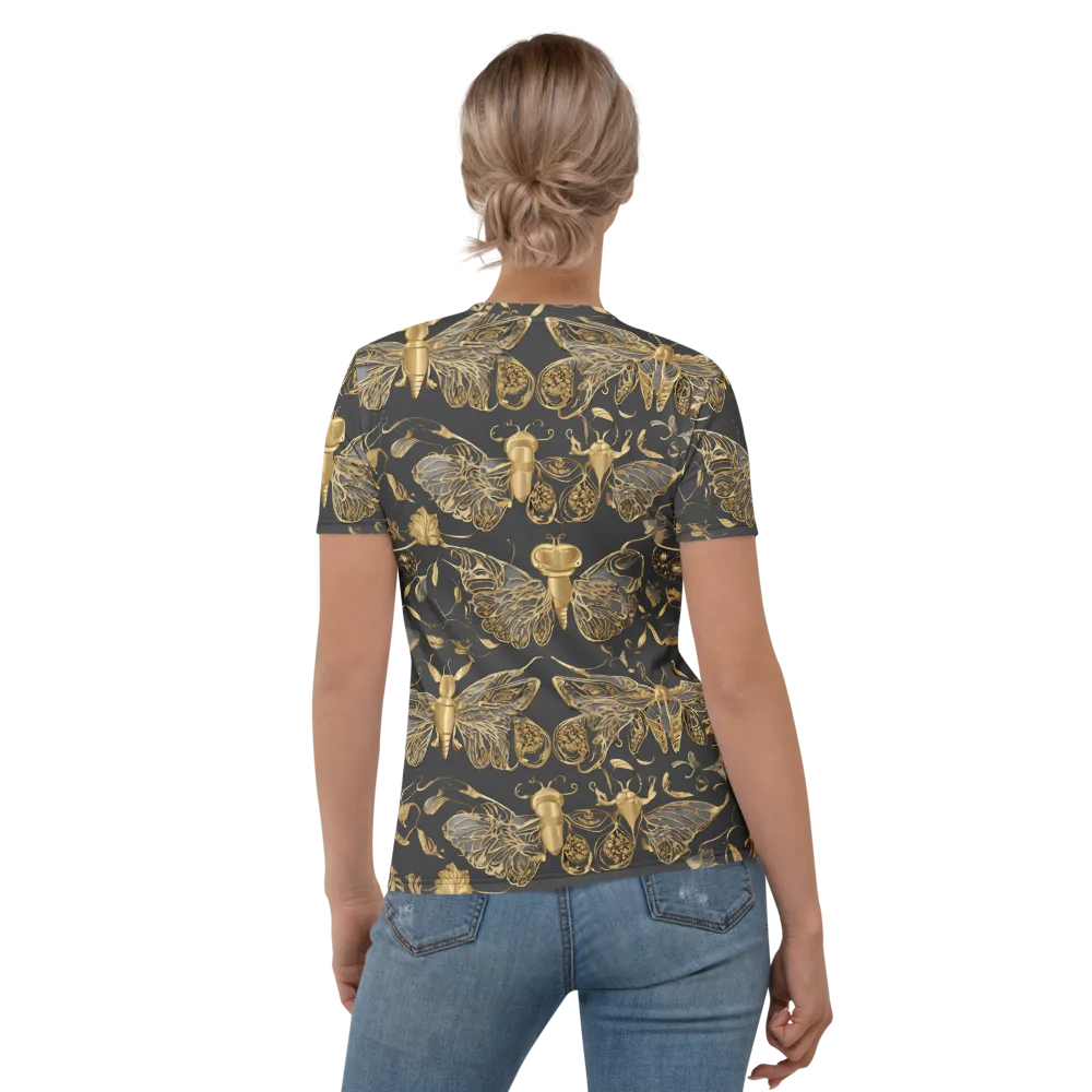 Gilded Entomology on Women's Crew Neck T-Shirt — Back