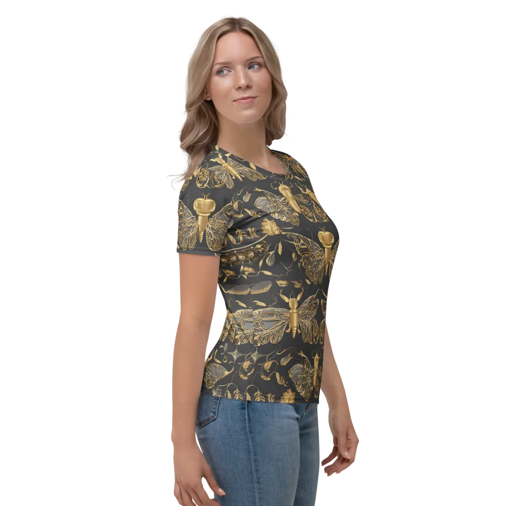 Gilded Entomology on Women's Crew Neck T-Shirt — Right
