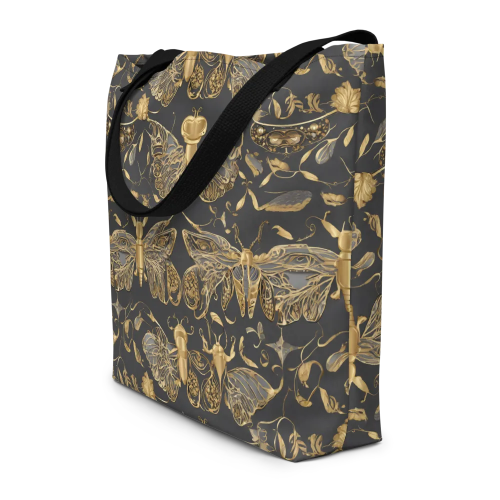Gilded Entomology on Large Tote Bag W/ Pocket — Front