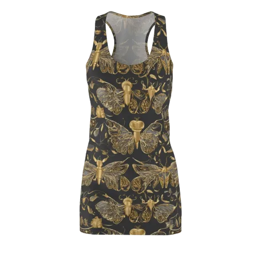 Gilded Entomology on a Racerback Dress