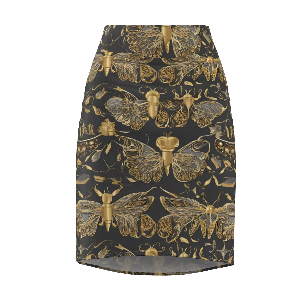 Gilded Entomology on Pencil Skirt — Front