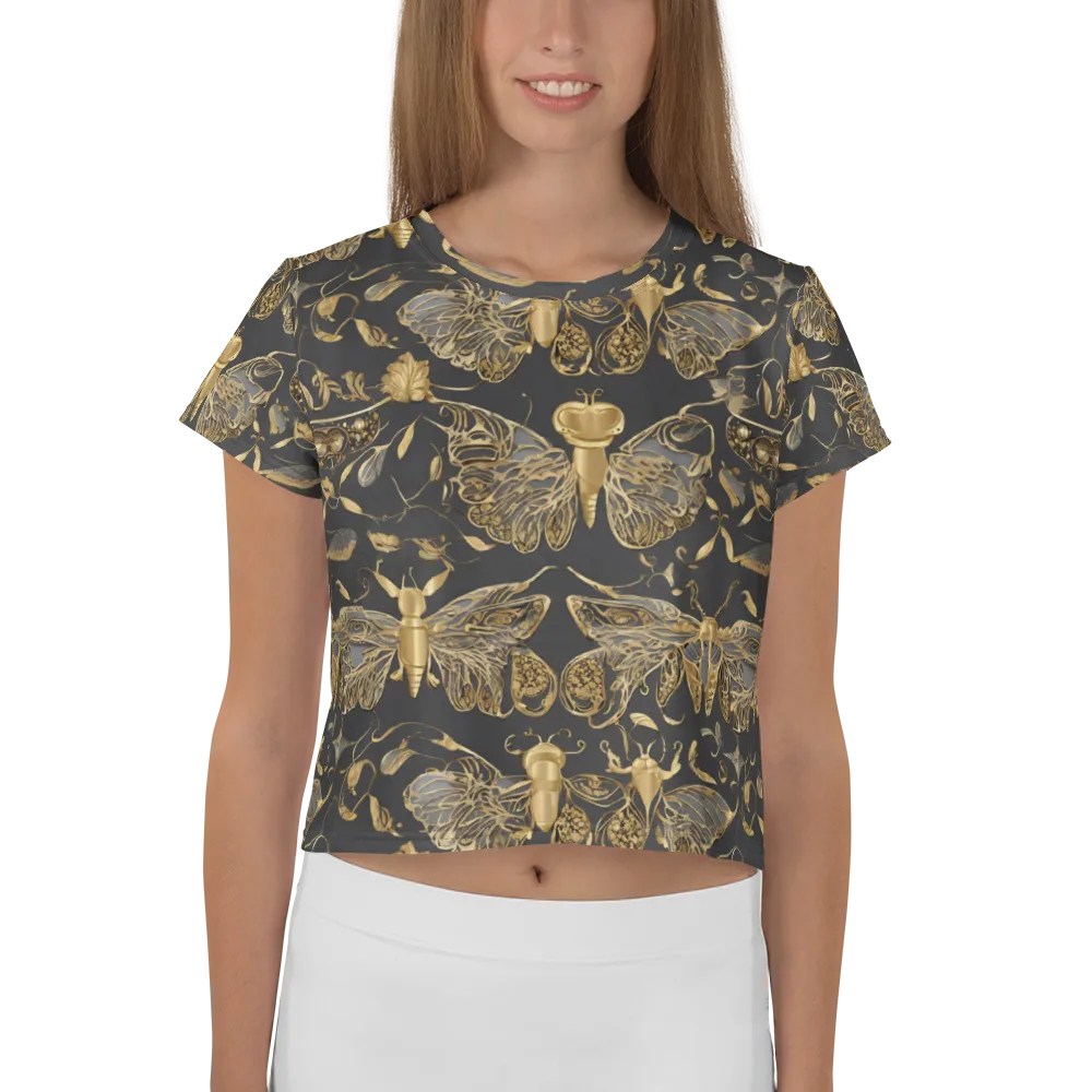 Gilded Entomology on Crop Tee — Front