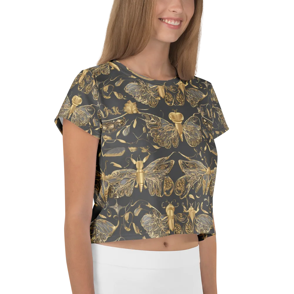 Gilded Entomology on Crop Tee — Right