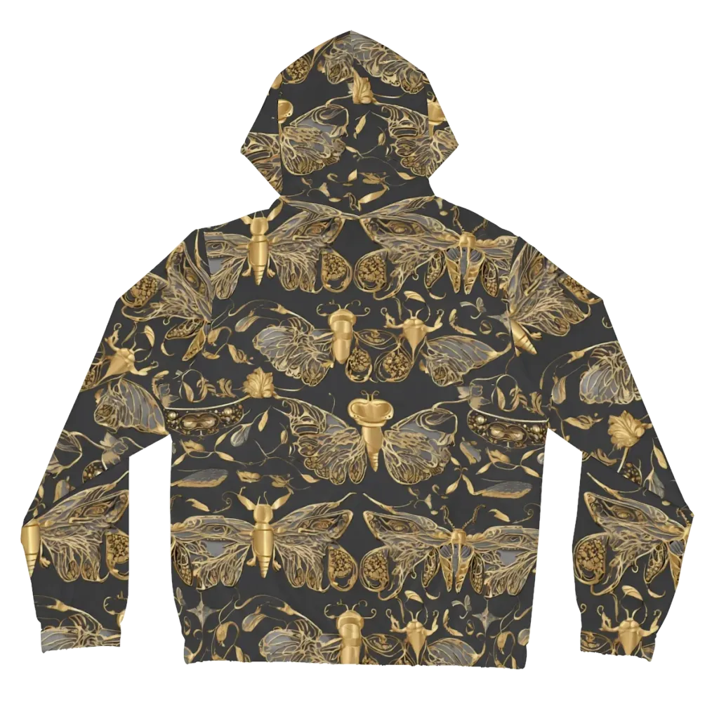 Gilded Entomology on Women's Full-Zip Hoodie — Back