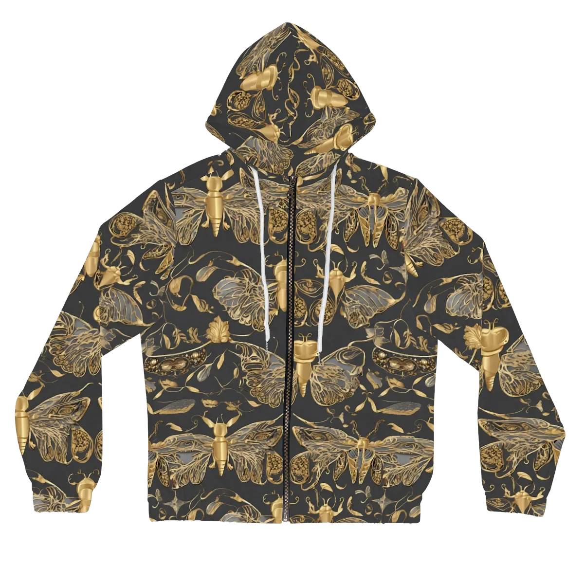 Gilded Entomology on Women's Full-Zip Hoodie — Front