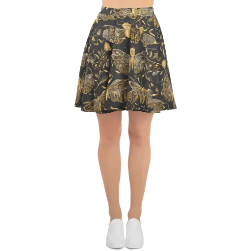 Gilded Entomology on a Skater Skirt