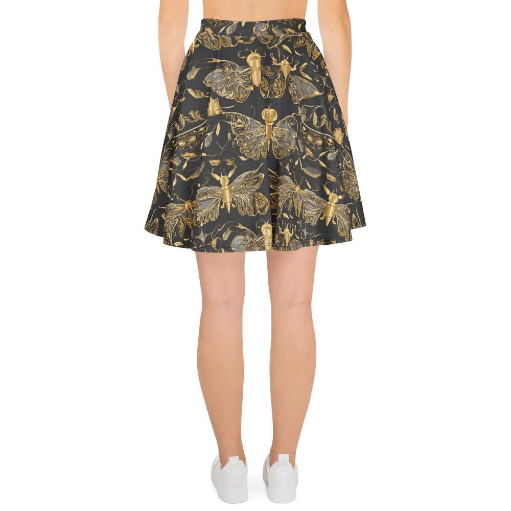 Gilded Entomology on Skater Skirt — Back