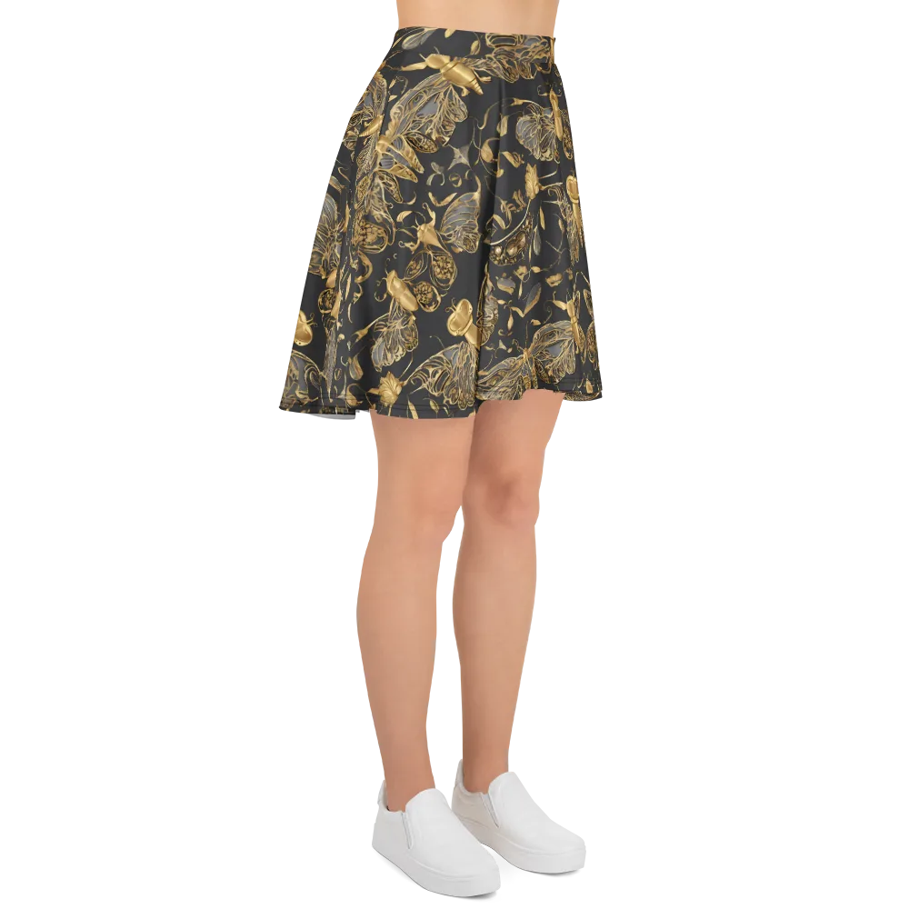 Gilded Entomology on Skater Skirt — Right