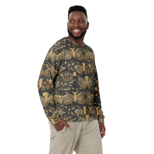 Gilded Entomology on a Sweatshirt