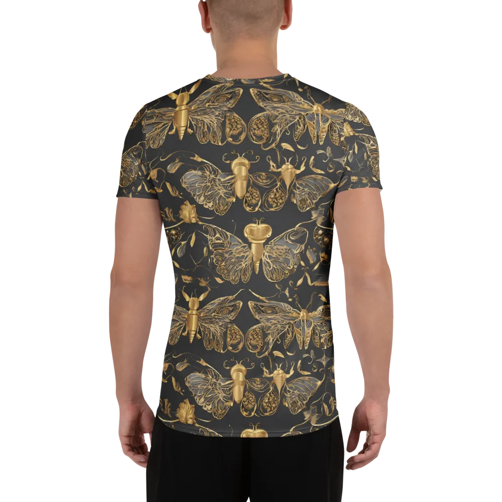 Gilded Entomology on Men's Athletic T-Shirt — Back