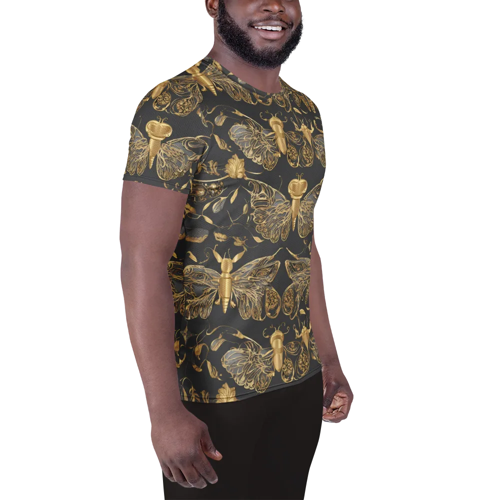 Gilded Entomology on Men's Athletic T-Shirt — Right