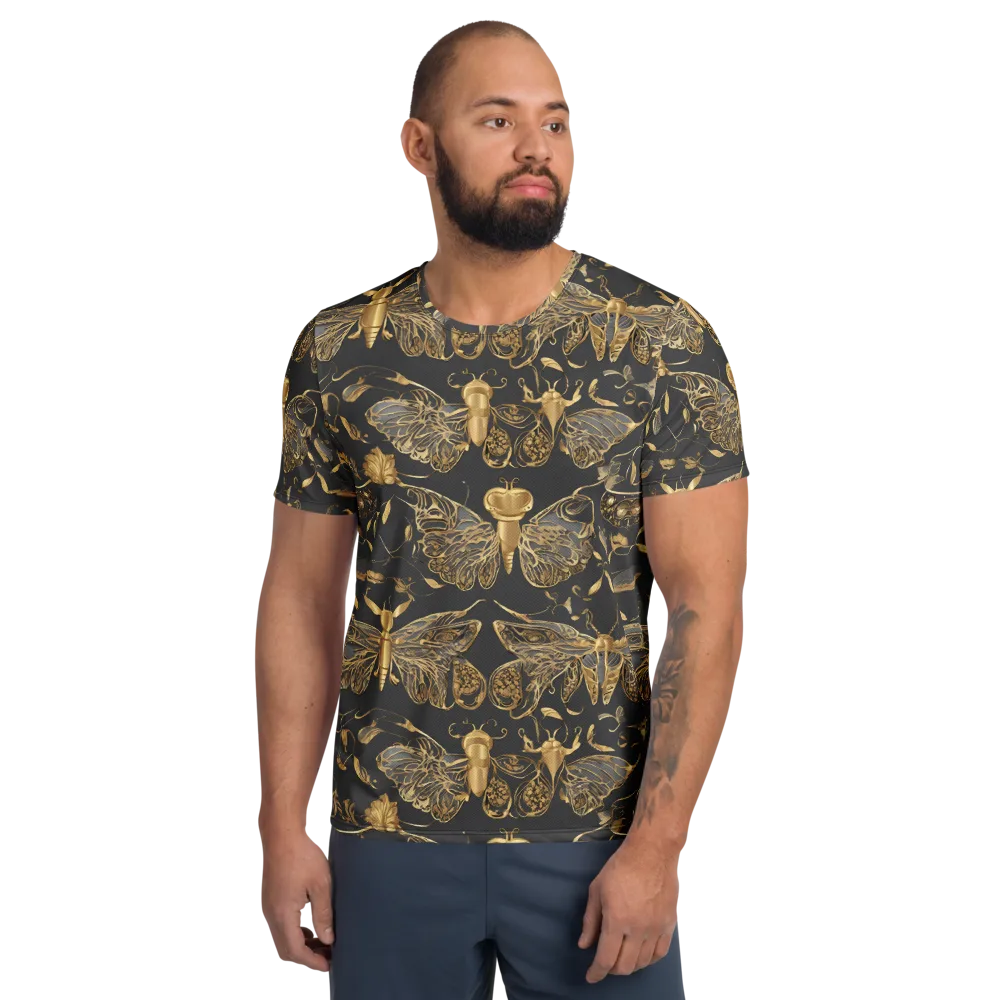 Gilded Entomology on Men's Athletic T-Shirt — Front