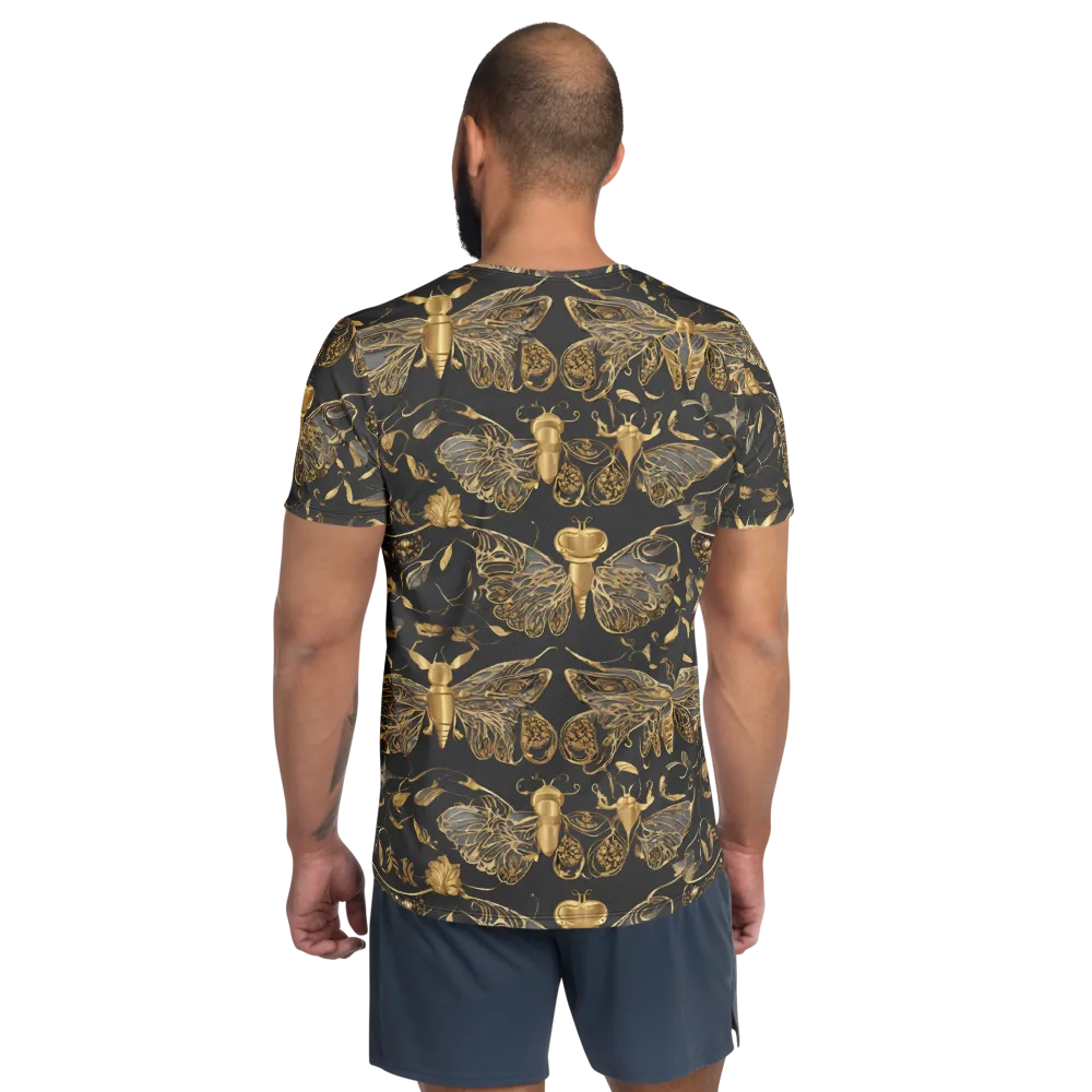 Gilded Entomology on Men's Athletic T-Shirt — Back