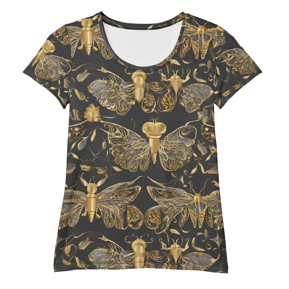 Gilded Entomology on Women's Athletic T-Shirt — Front