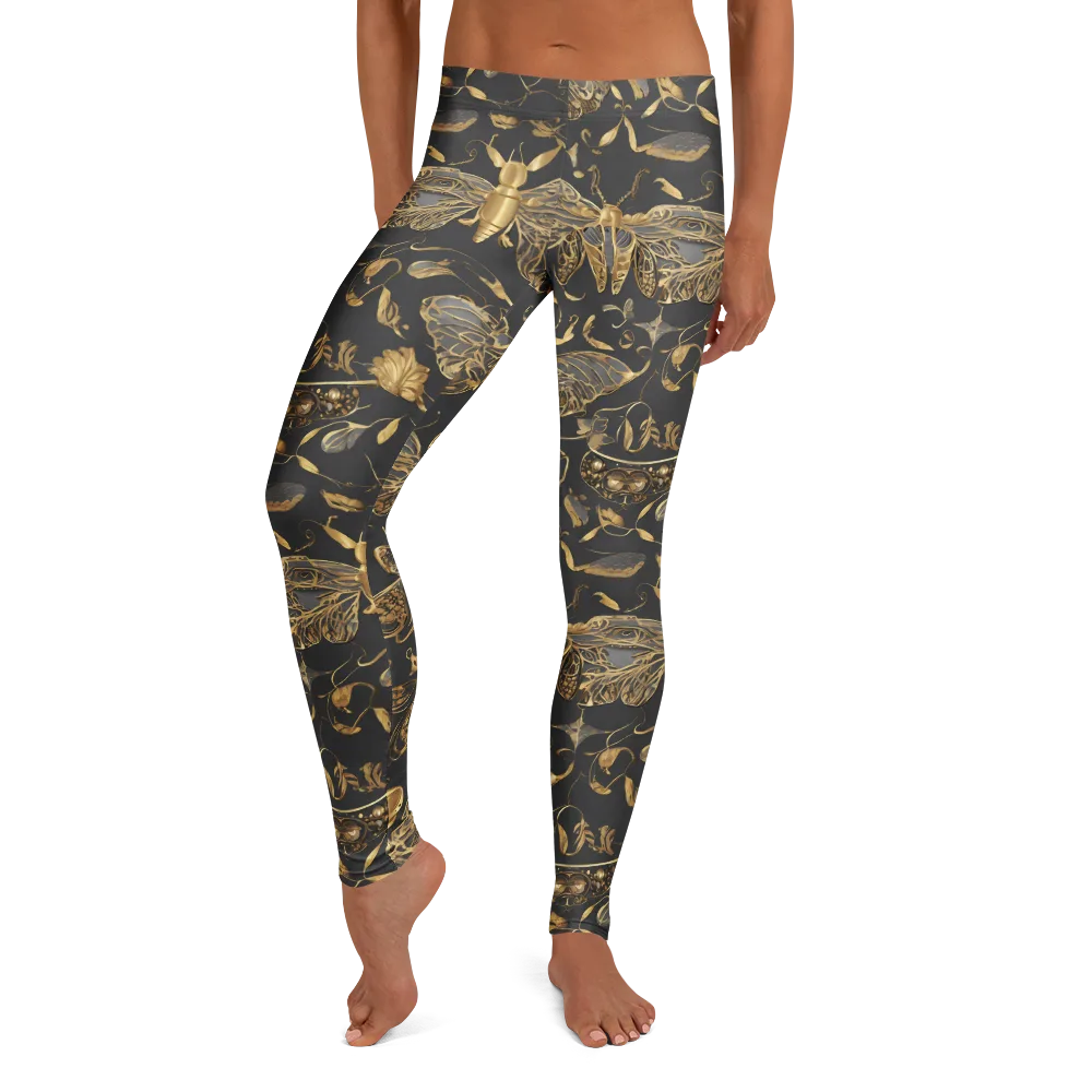 Gilded Entomology on Leggings — Front