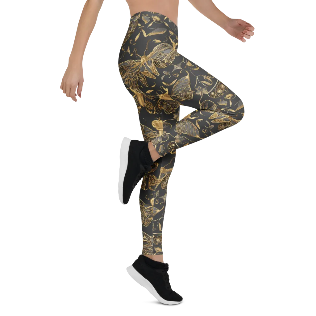 Gilded Entomology on Leggings — Right