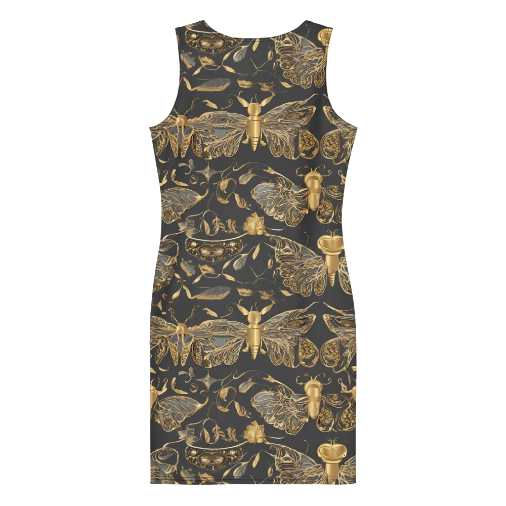 Gilded Entomology on Bodycon Dress — Back