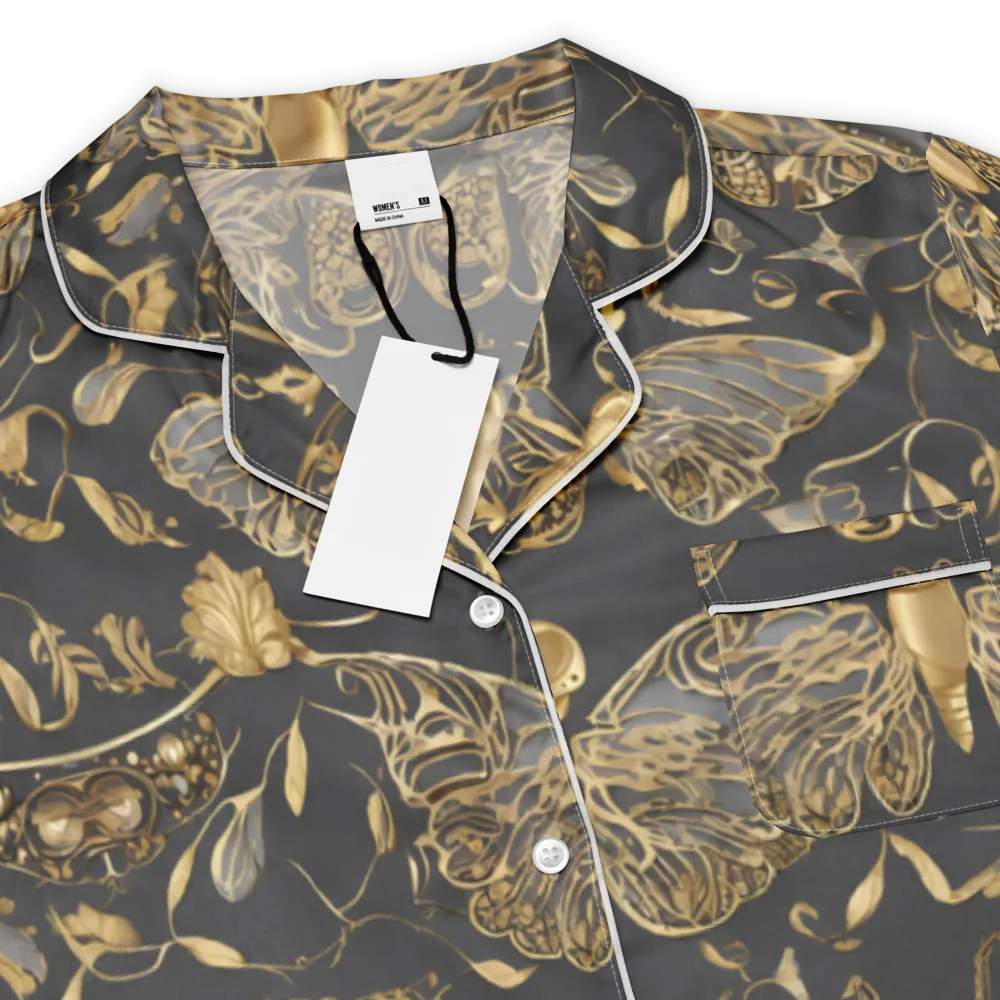 Gilded Entomology on Women's Short Sleeve Pajama Top — Product details
