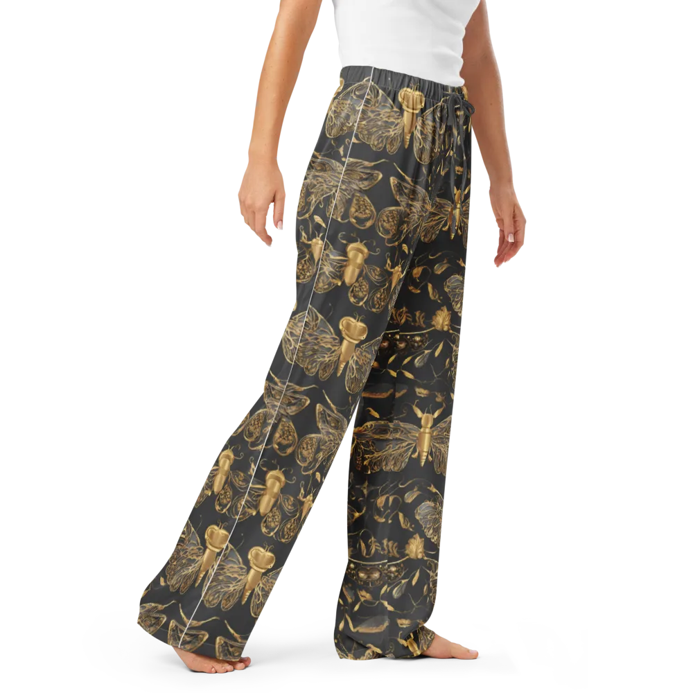 Gilded Entomology on Women's Pajama Pants — Right Front