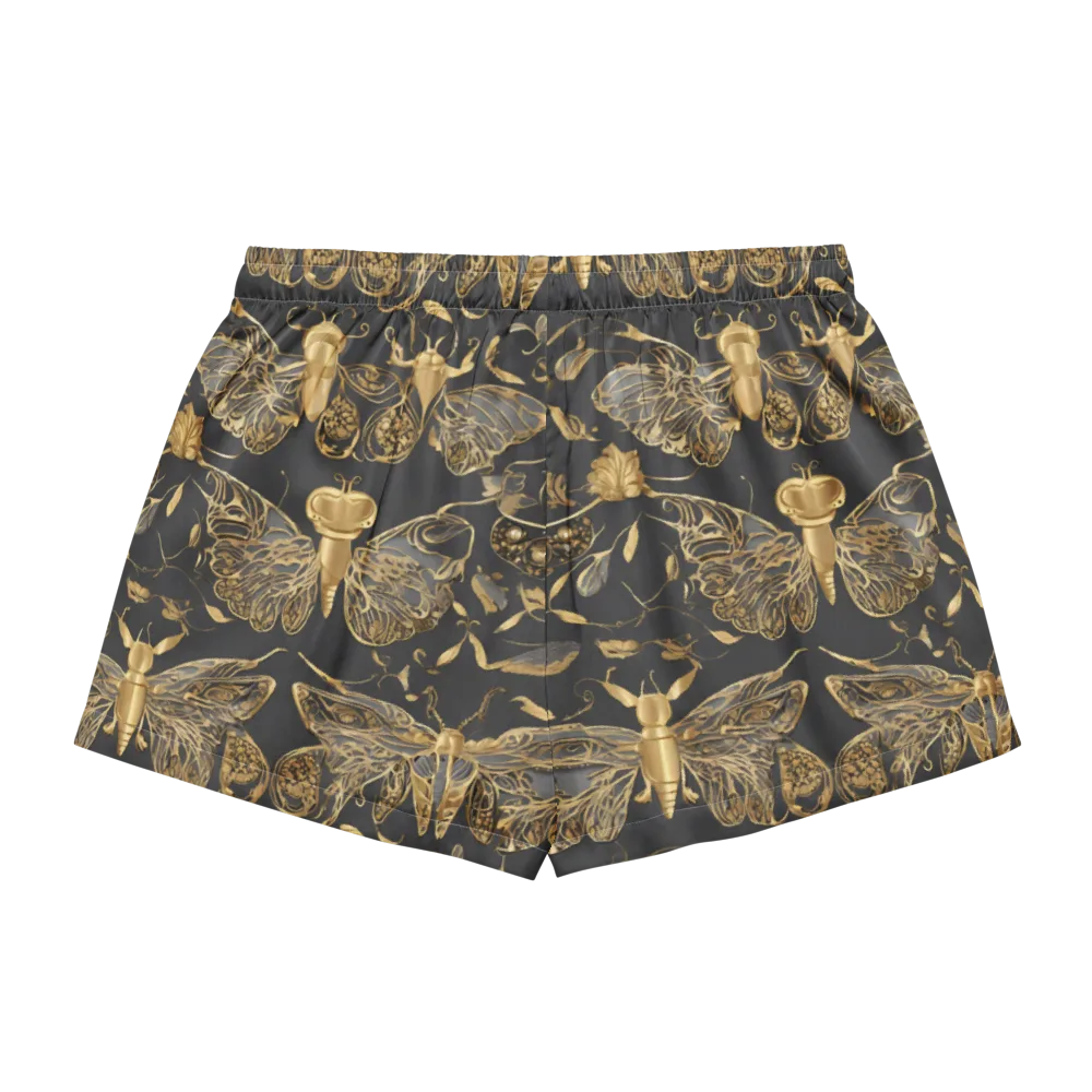 Gilded Entomology on Women's Pajama Shorts — Back