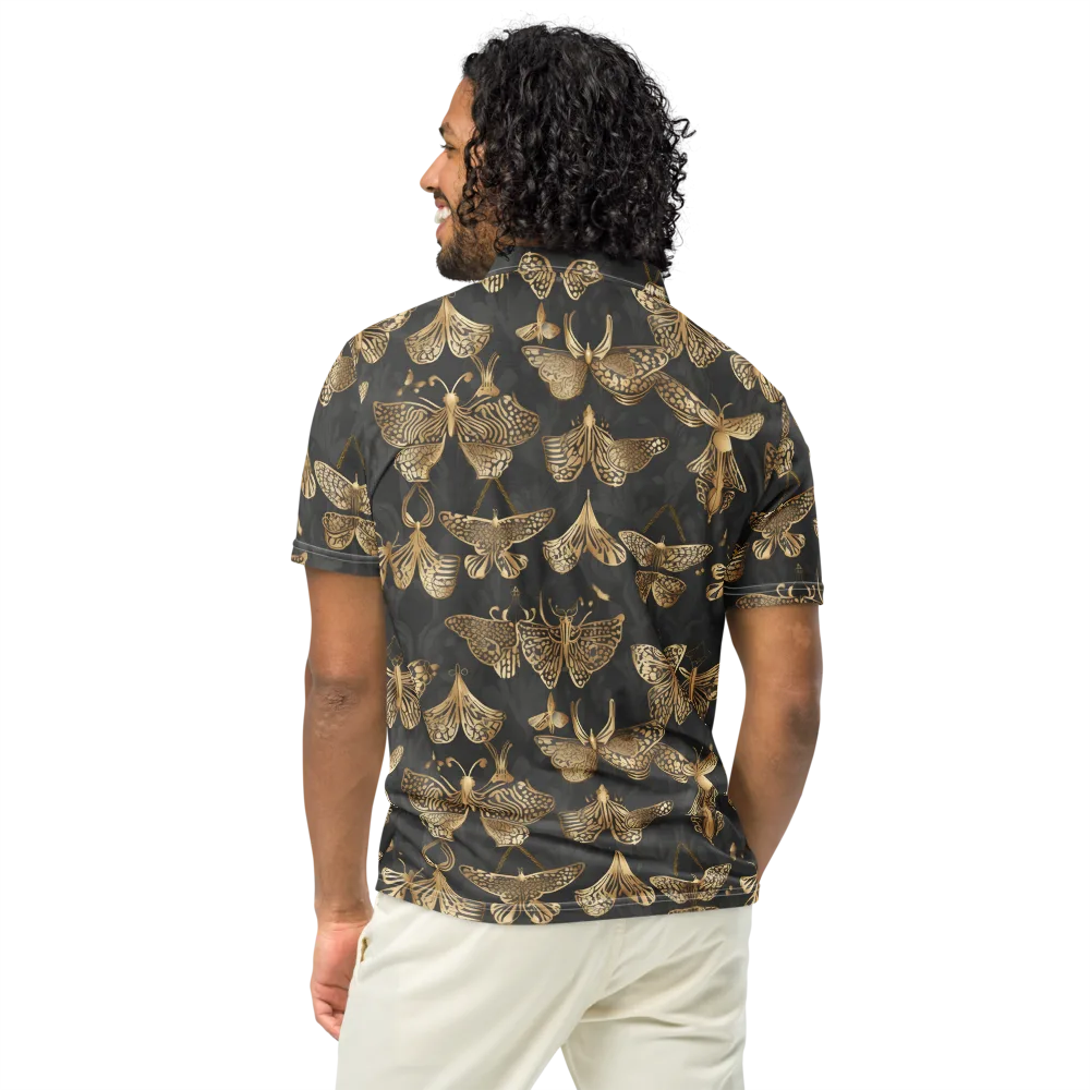 Gilded Moth Archive on Men's Slim Fit Polo Shirt — Back