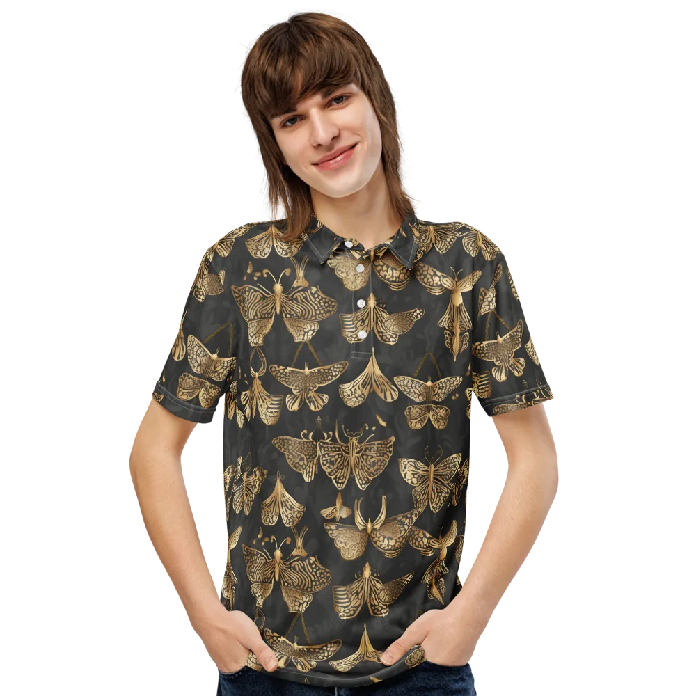 Gilded Moth Archive on Men's Slim Fit Polo Shirt — Front