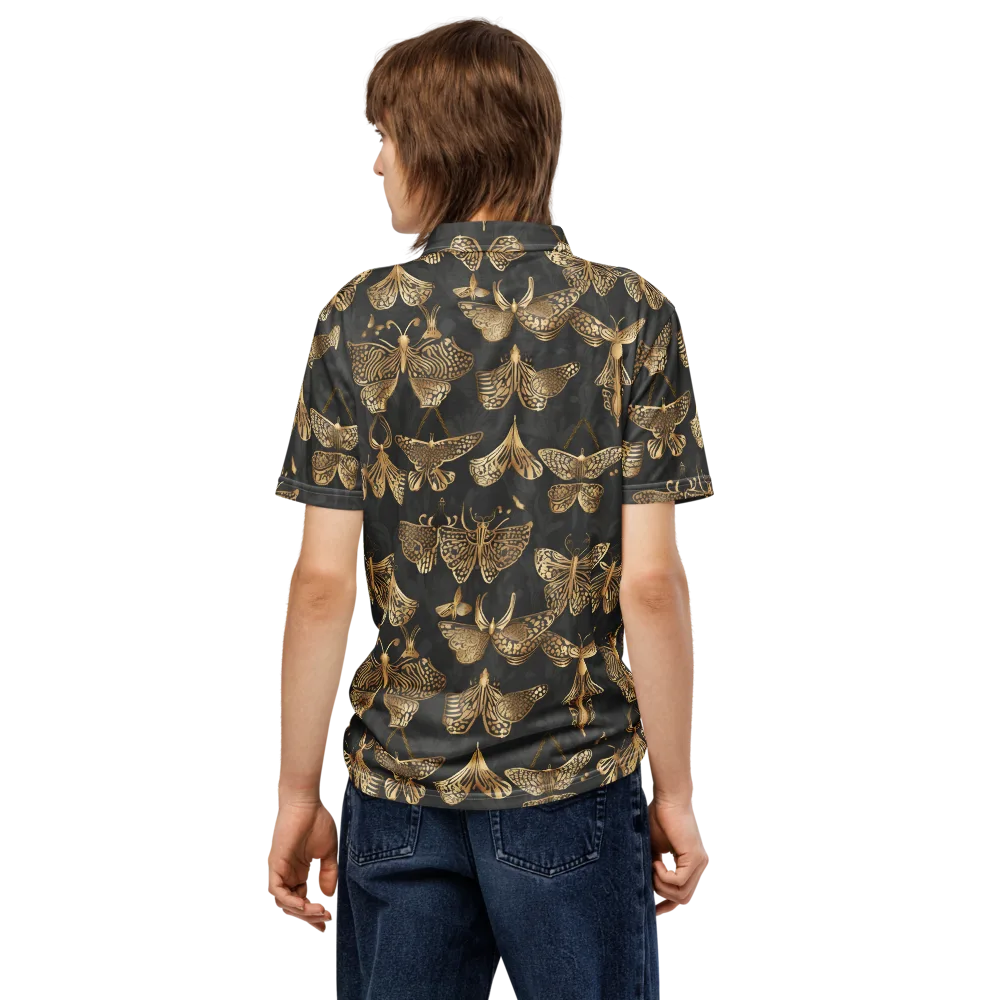 Gilded Moth Archive on Men's Slim Fit Polo Shirt — Back