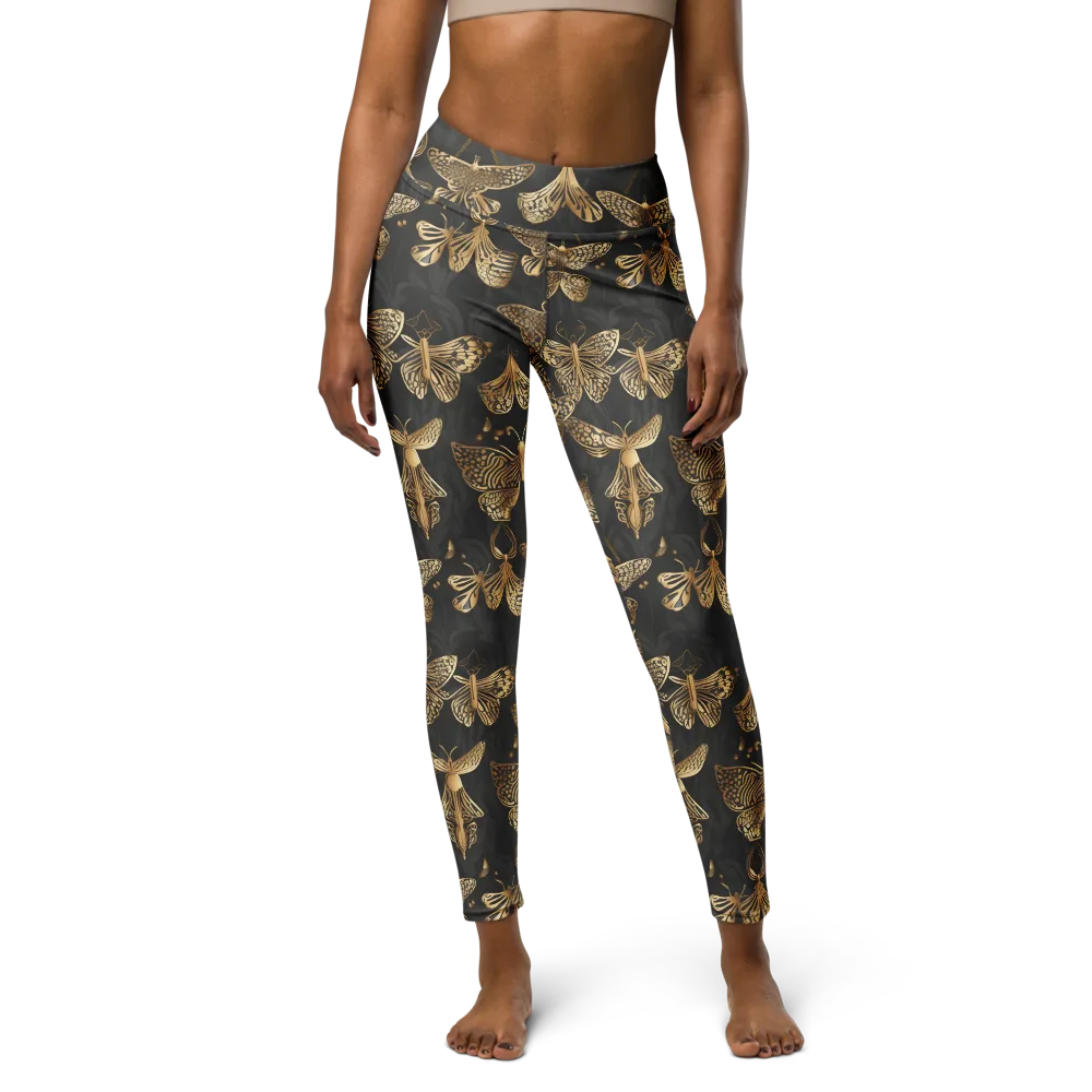 Gilded Moth Archive on Yoga Leggings — Front