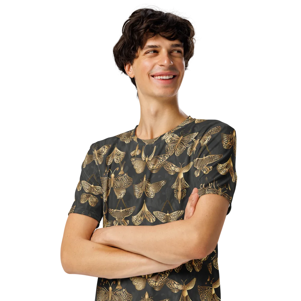 Gilded Moth Archive on Men's Crew Neck T-Shirt — Left Front