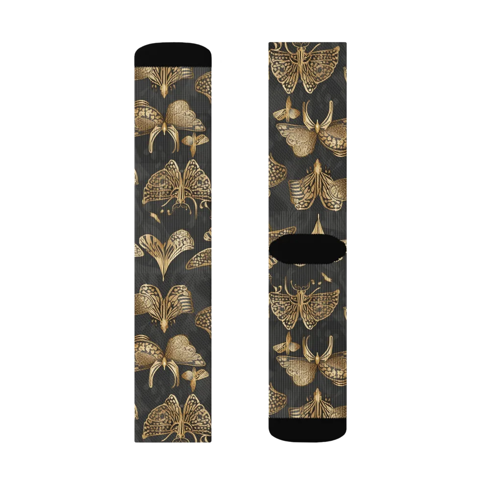 Gilded Moth Archive on Socks — Left Sock