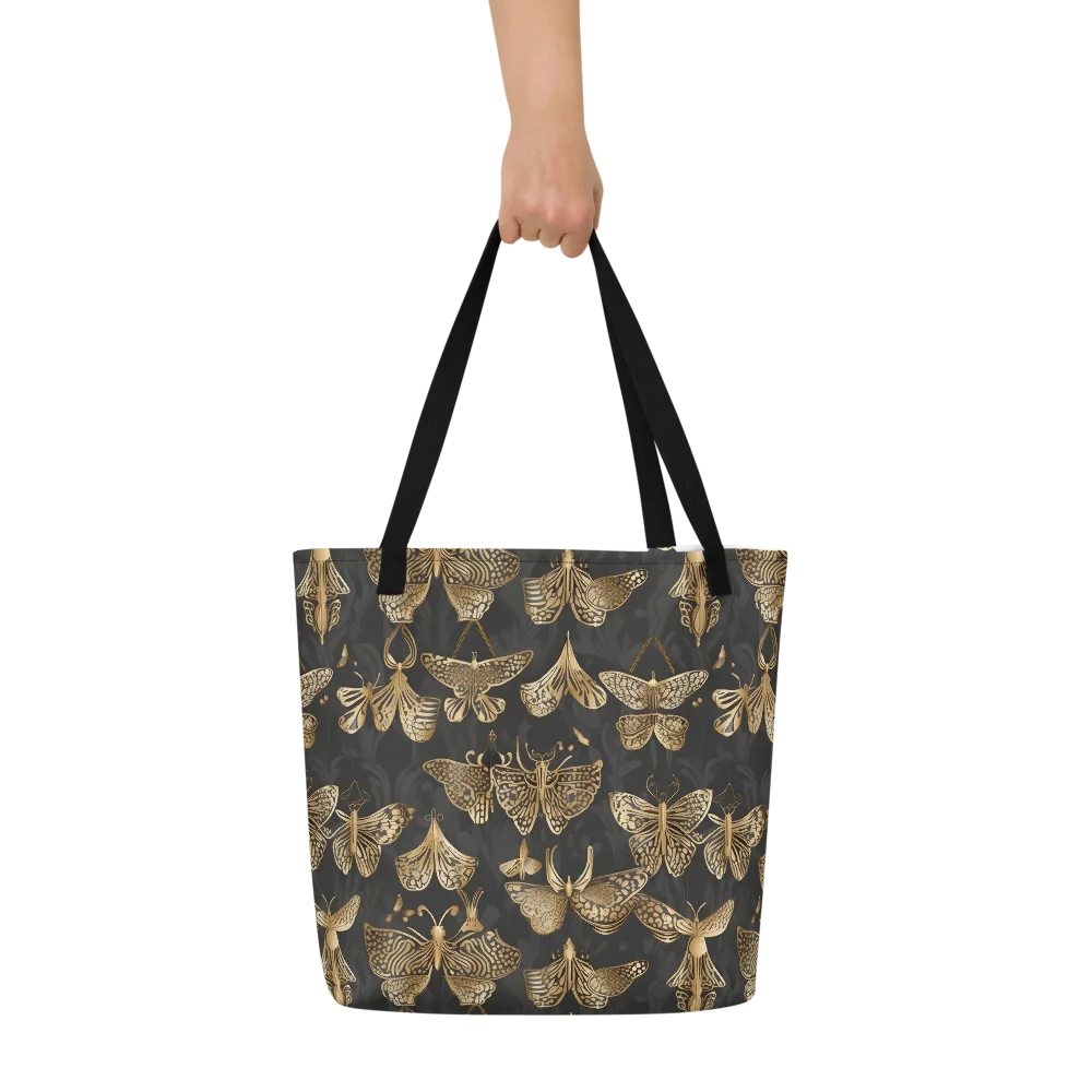 Gilded Moth Archive on Large Tote Bag W/ Pocket — Front