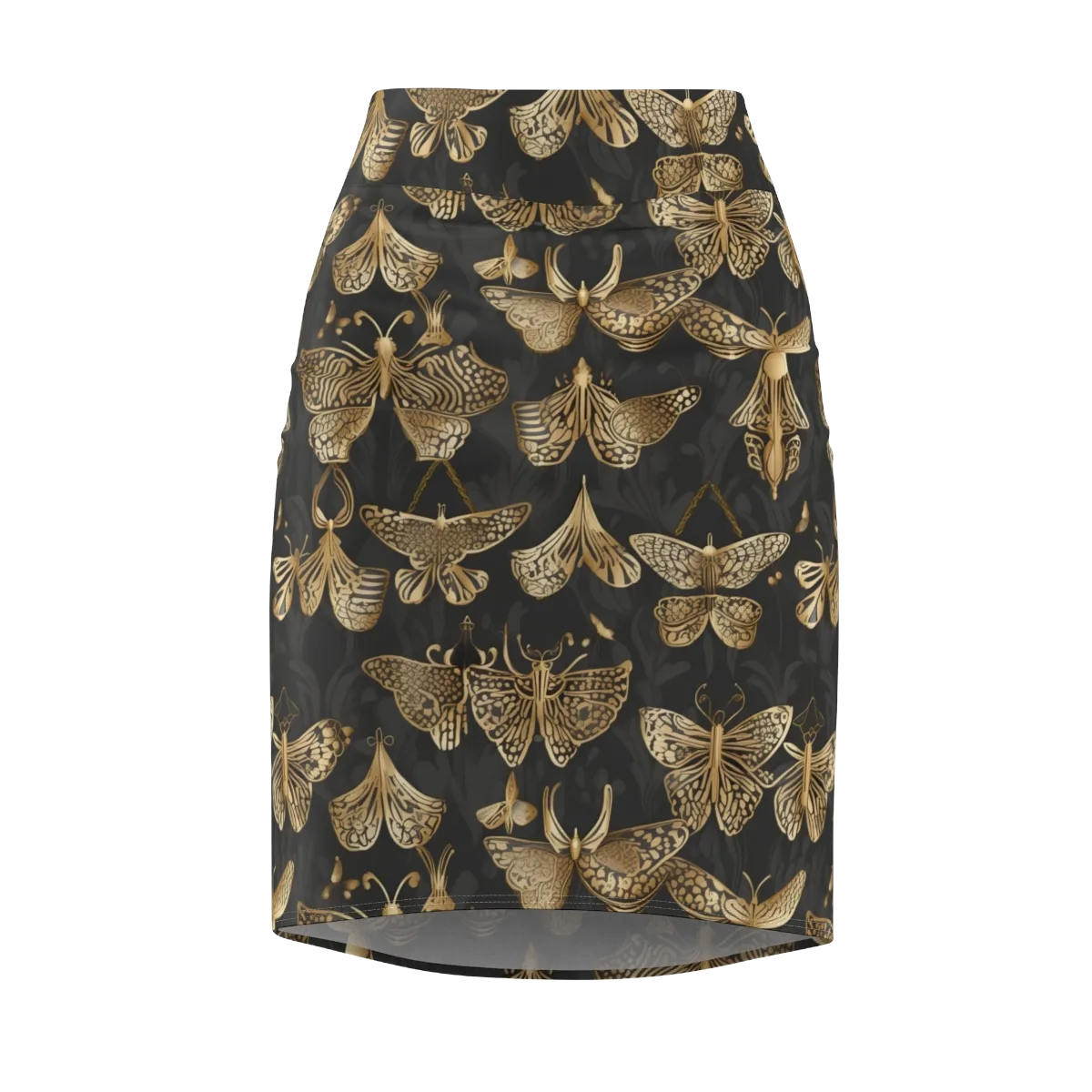 Gilded Moth Archive on Pencil Skirt — Front