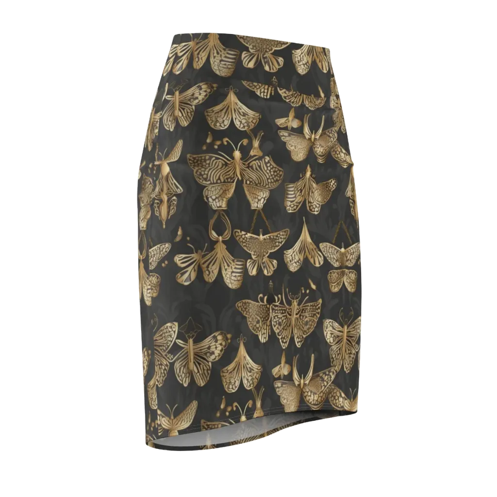 Gilded Moth Archive on Pencil Skirt — Front Side