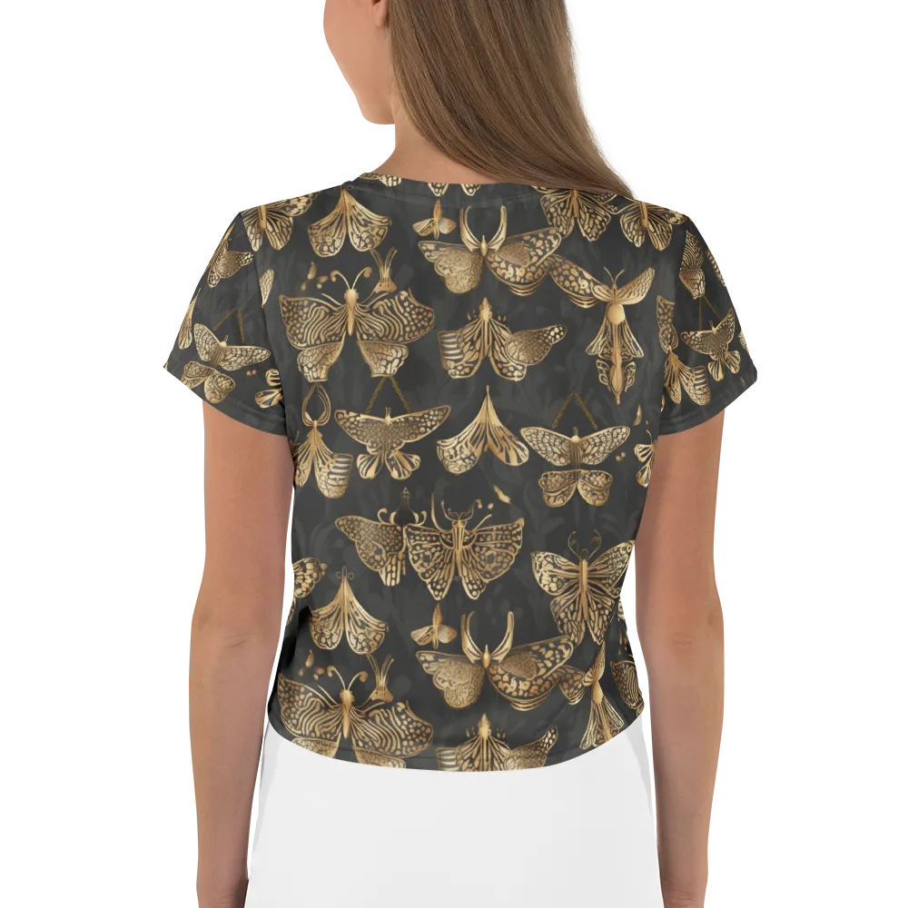 Gilded Moth Archive on Crop Tee — Back