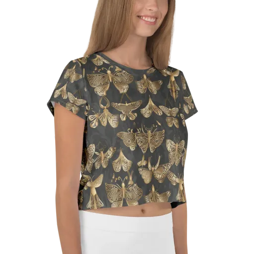Gilded Moth Archive on a Crop Tee