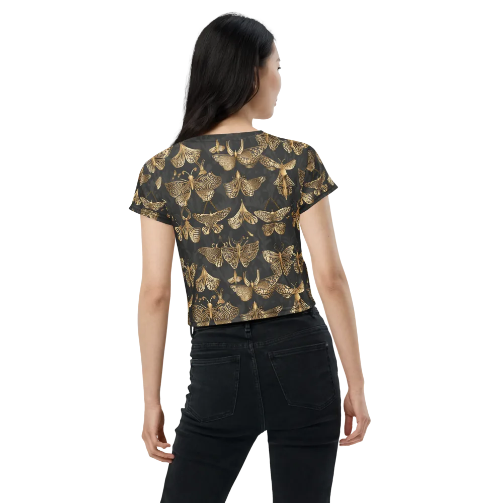 Gilded Moth Archive on Crop Tee — Back