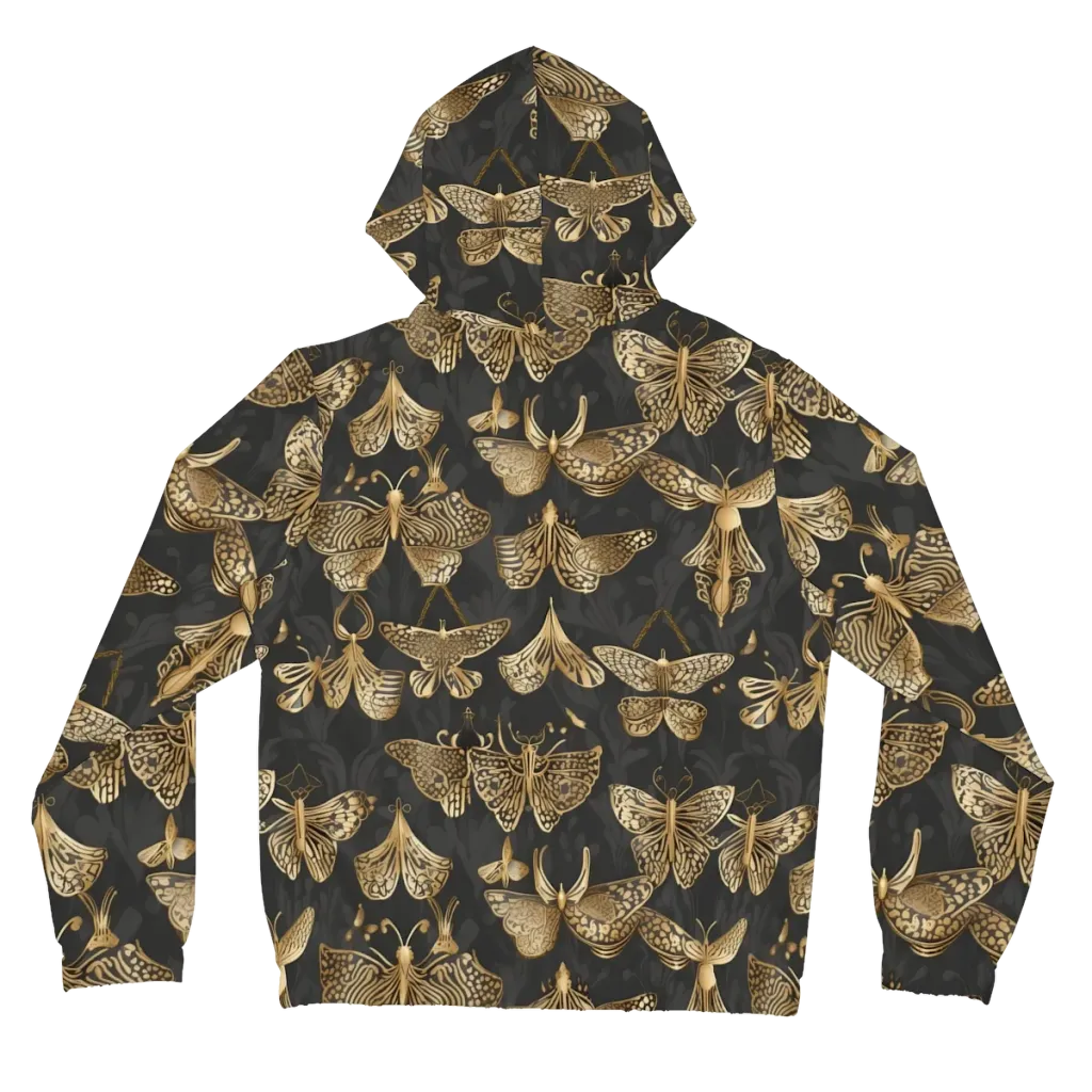 Gilded Moth Archive on Women's Full-Zip Hoodie — Back