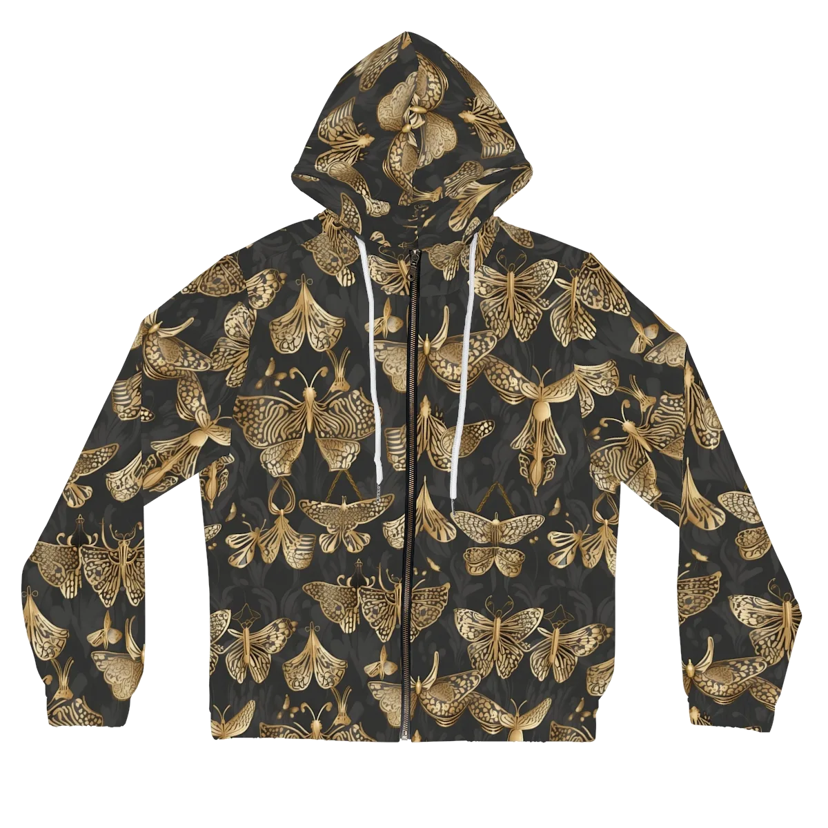 Gilded Moth Archive on Women's Full-Zip Hoodie — Front