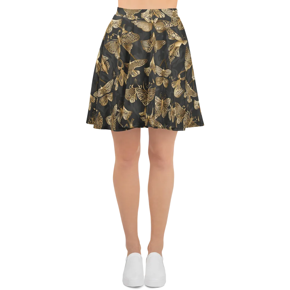 Gilded Moth Archive on Skater Skirt — Front